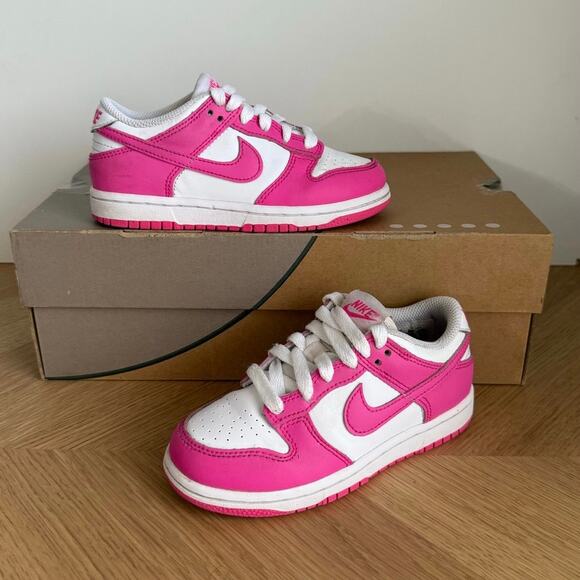 Nike Dunk Low Pink/White Toddler Sneakers - SZ 11 C - Picture 1 of 11